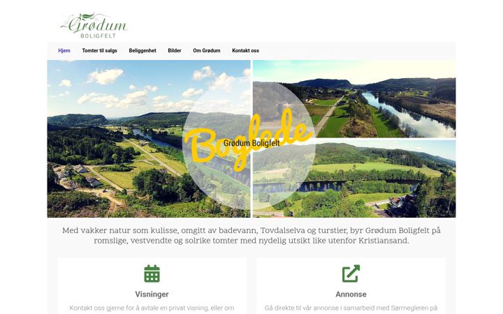 Screenshot of grodumboligfelt.no