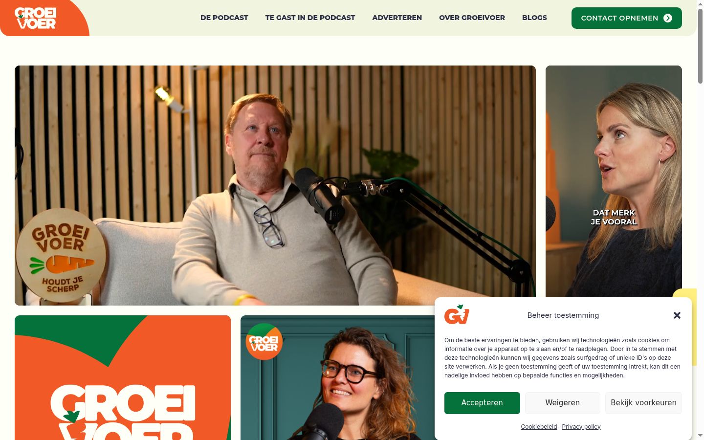 Screenshot des Einwilligungsbanners vor jeglicher Interaktion