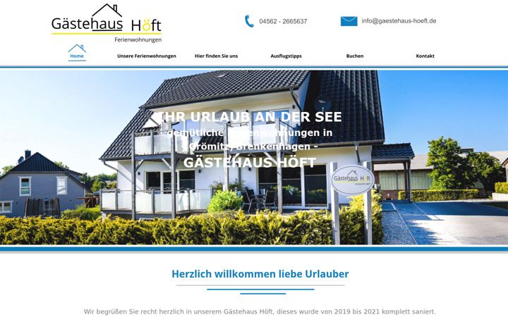 Screenshot of groemitz-fewo-hoeft.de