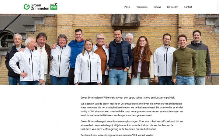 Screenshot of groendrimmelen.nl