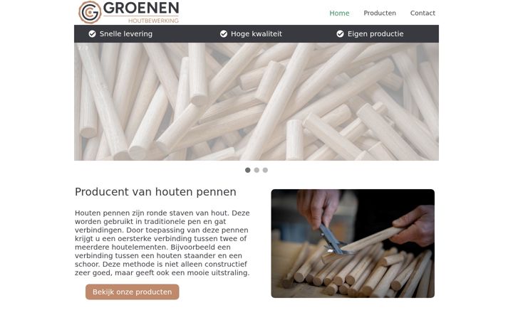 Captură de ecran a groenenhoutbewerking.nl