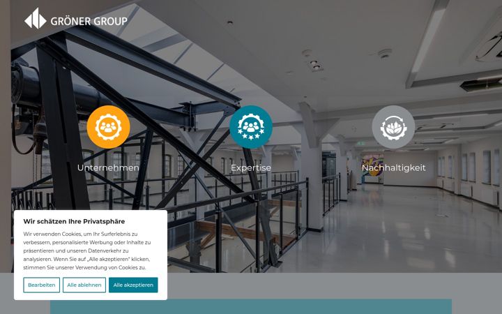 Screenshot of groener-group.com