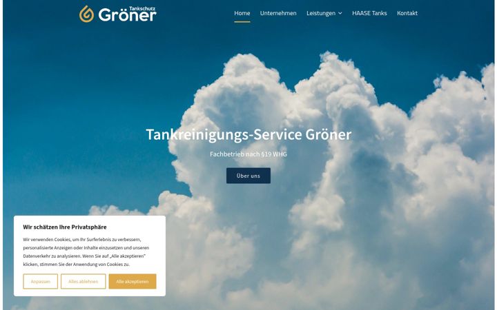 Screenshot of groener-tankschutz.de