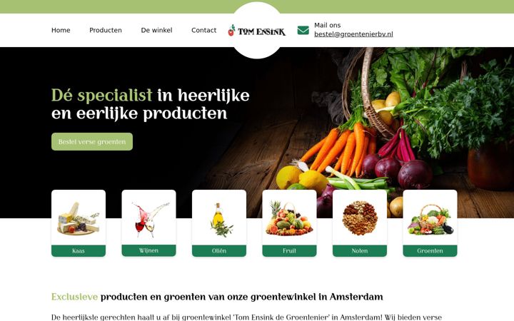 Screenshot of groentenierbv.nl