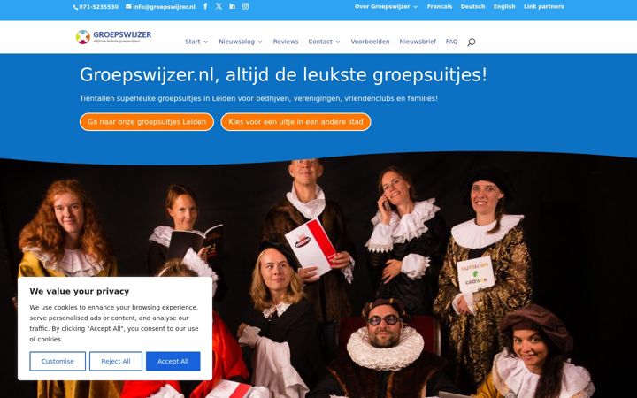 Screenshot of groepswijzer.nl