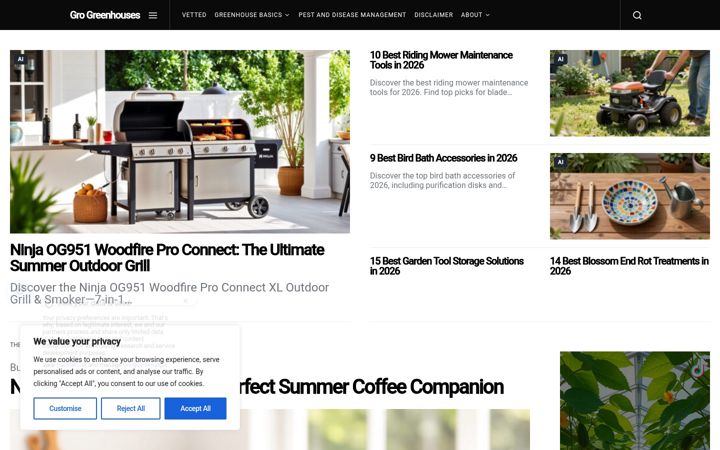 Screenshot of grogreenhouses.com