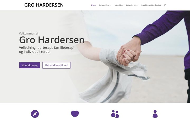 Screenshot of grohardersen.no
