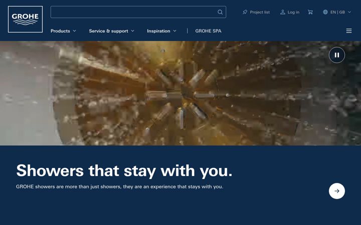 Zrzut ekranu grohe.com