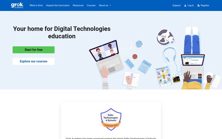Screenshot of groklearning.com