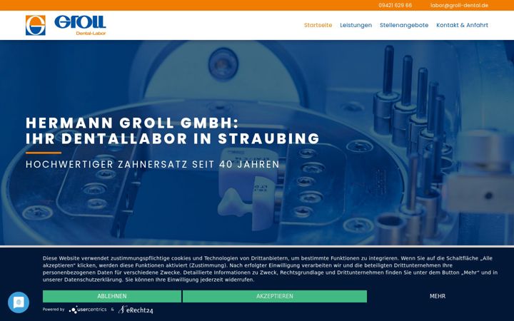 Screenshot of groll-dental.de