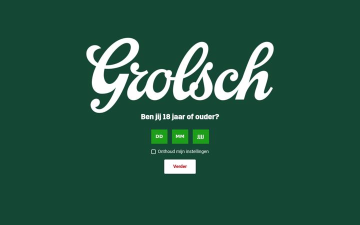 Screenshot of grolsch.nl