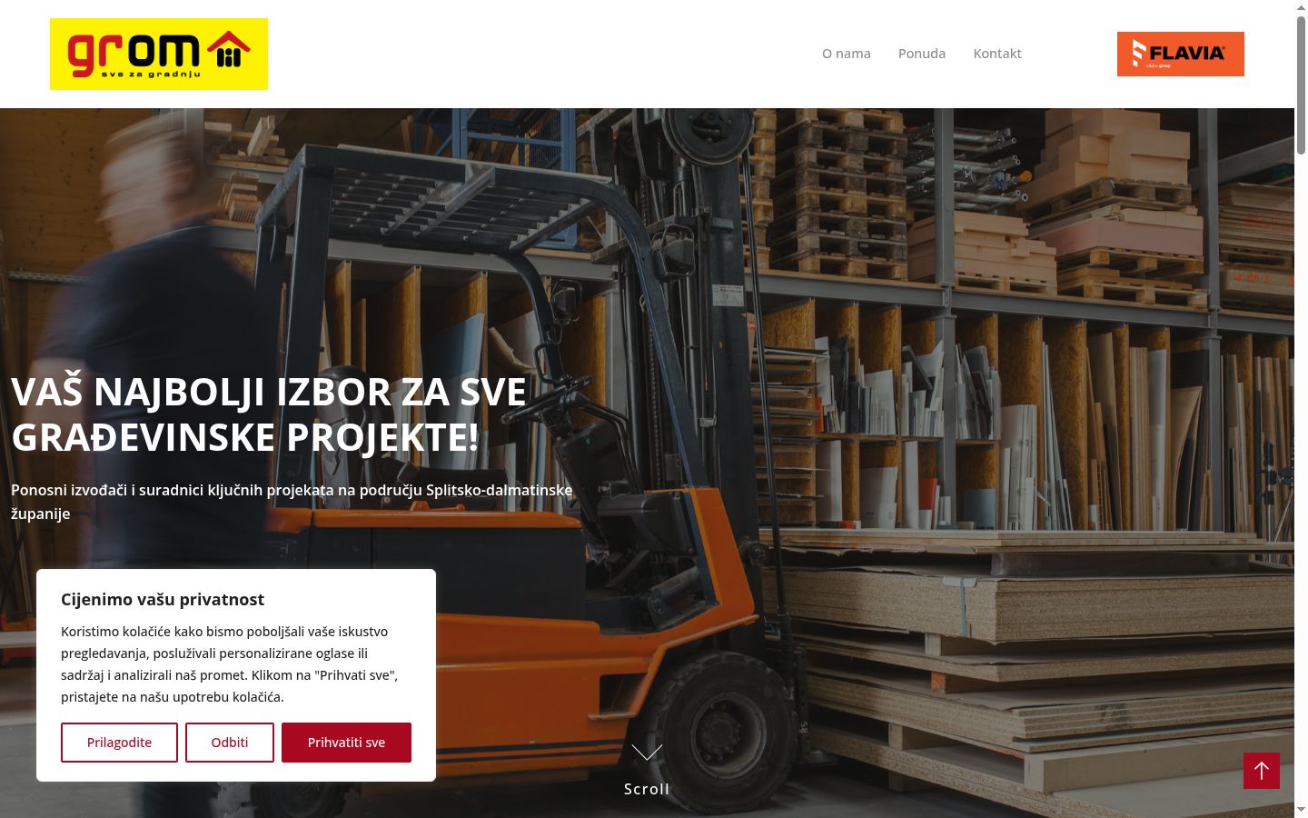 Snímek obrazovky baneru souhlasu zobrazeného před jakoukoli interakcí