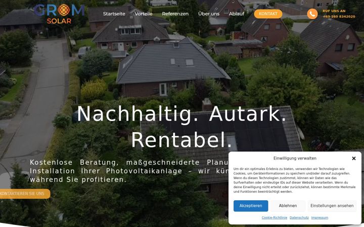Screenshot of grom-solar.de