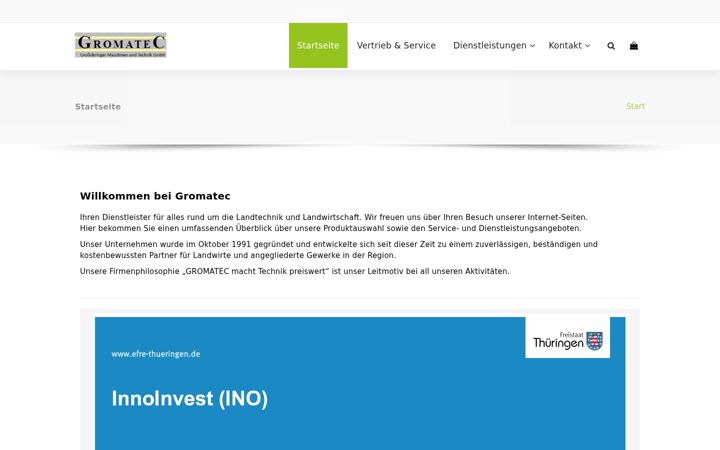 Screenshot of gromatec.de