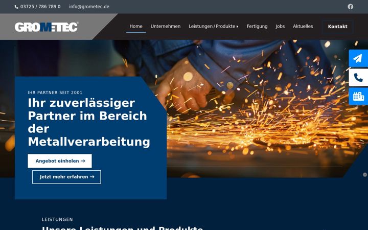 Screenshot of grometec.de