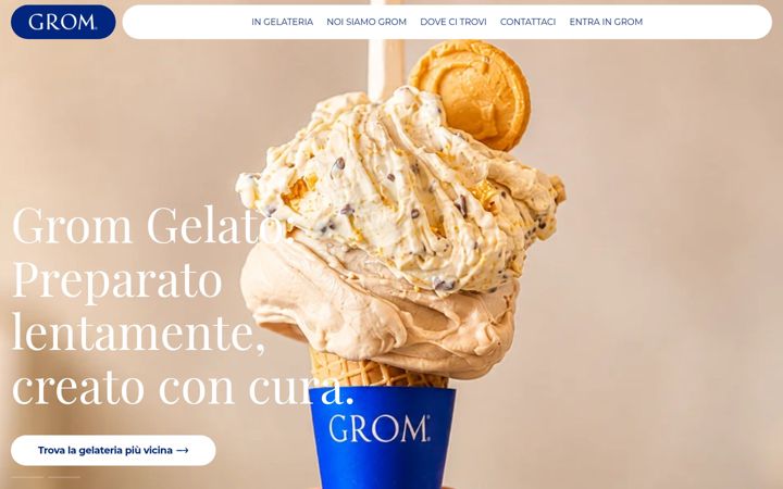 Screenshot of gromgelato.com