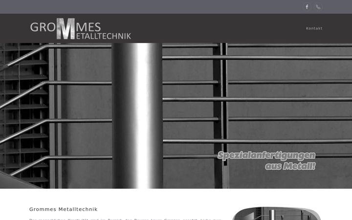 Screenshot of grommes-metalltechnik.de