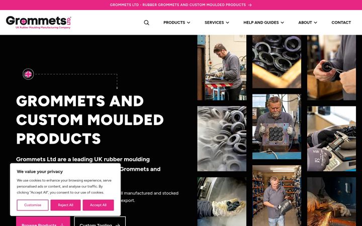 Screenshot of grommets.co.uk