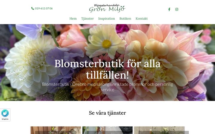 Screenshot of gron-miljo.se