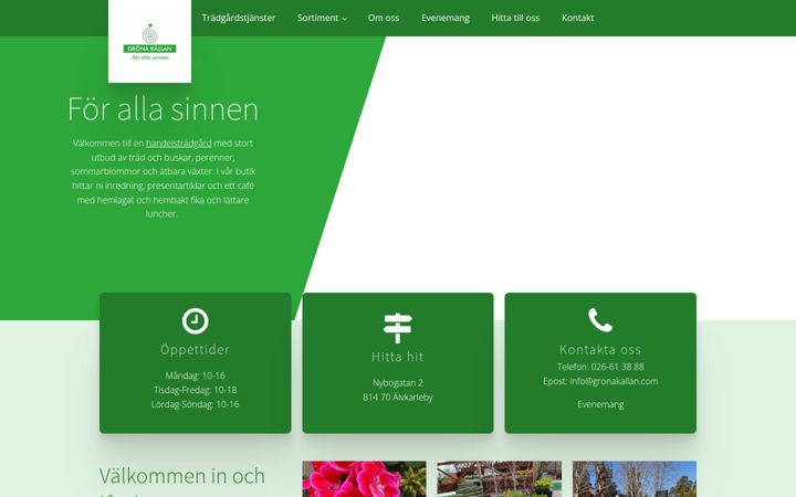 Screenshot of gronakallan.com