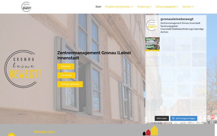 Skærmbillede af gronau-leine-bewegt.de