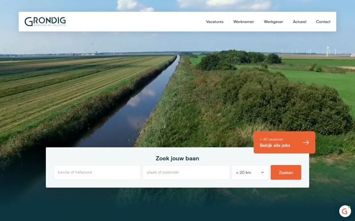 Ekrano kopija grondigwerkt.nl