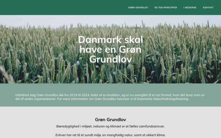 Screenshot of grongrundlov.dk