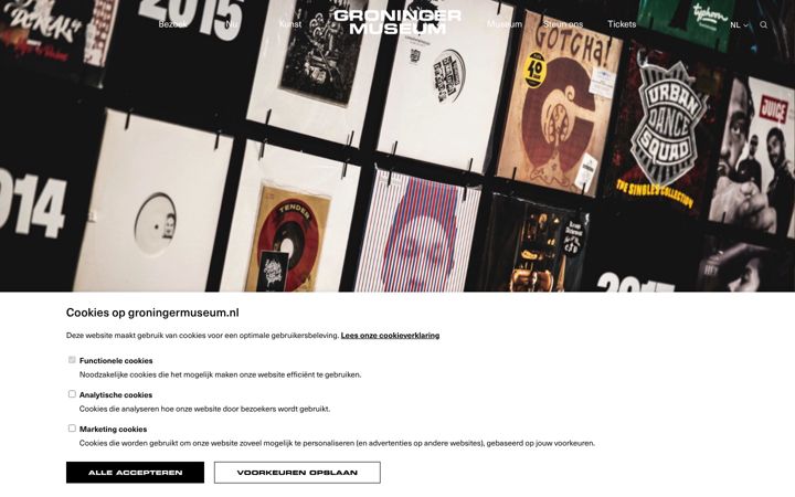 Screenshot van groningermuseum.nl
