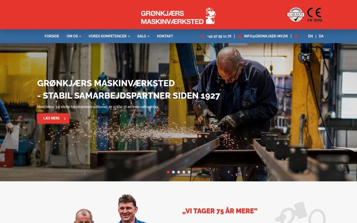 Screenshot of gronkjaer-mv.dk