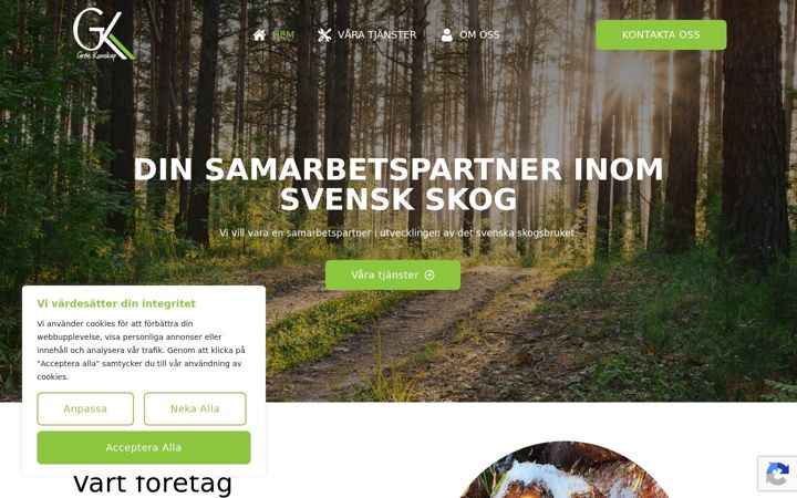 Screenshot of gronkunskap.se
