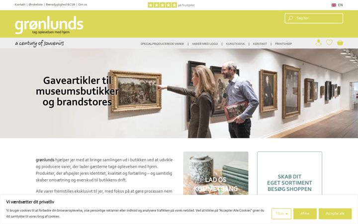 Screenshot of gronlunds.dk