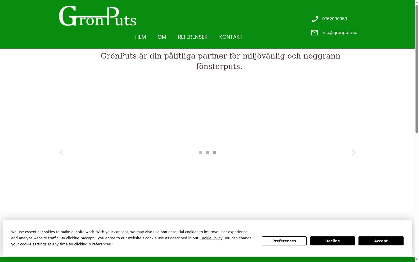 Screenshot des Einwilligungsbanners vor jeglicher Interaktion