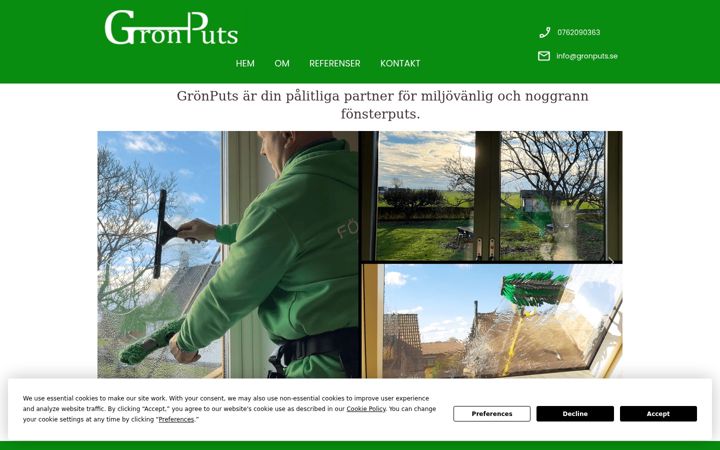 Screenshot of gronputs.se