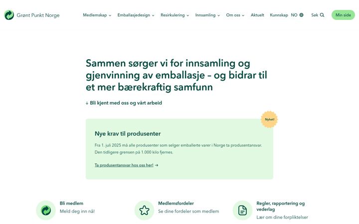 Screenshot of grontpunkt.no