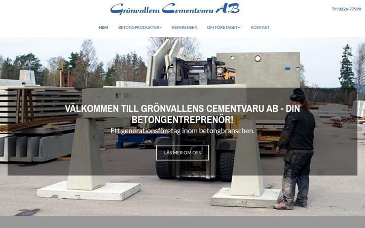 Screenshot of gronvallen.com