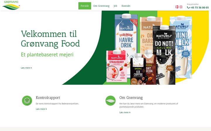 Screenshot of gronvang.dk
