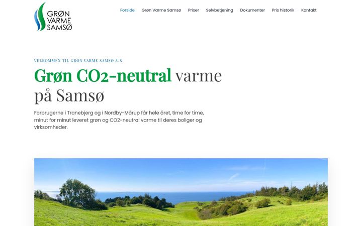 Screenshot of gronvarmesamso.dk