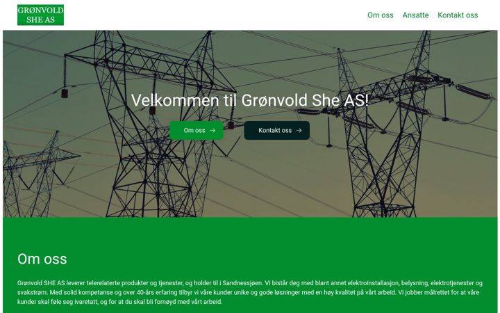 Screenshot of gronvoldshe.no