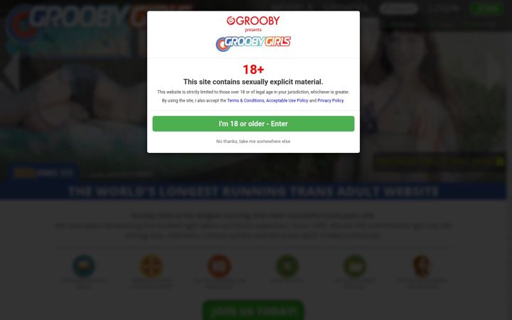Screenshot of groobygirls.com