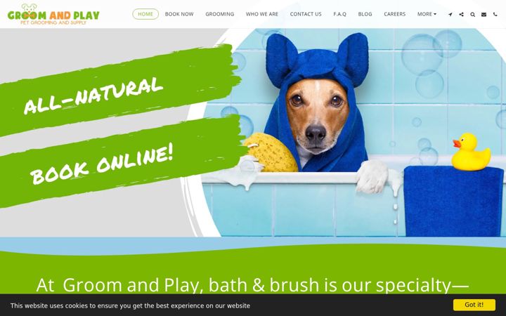 Screenshot of groomandplay.com