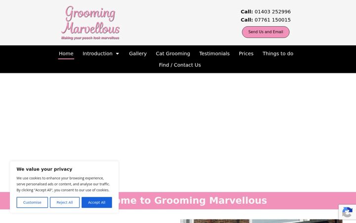 Screenshot of groomingmarvellous.uk