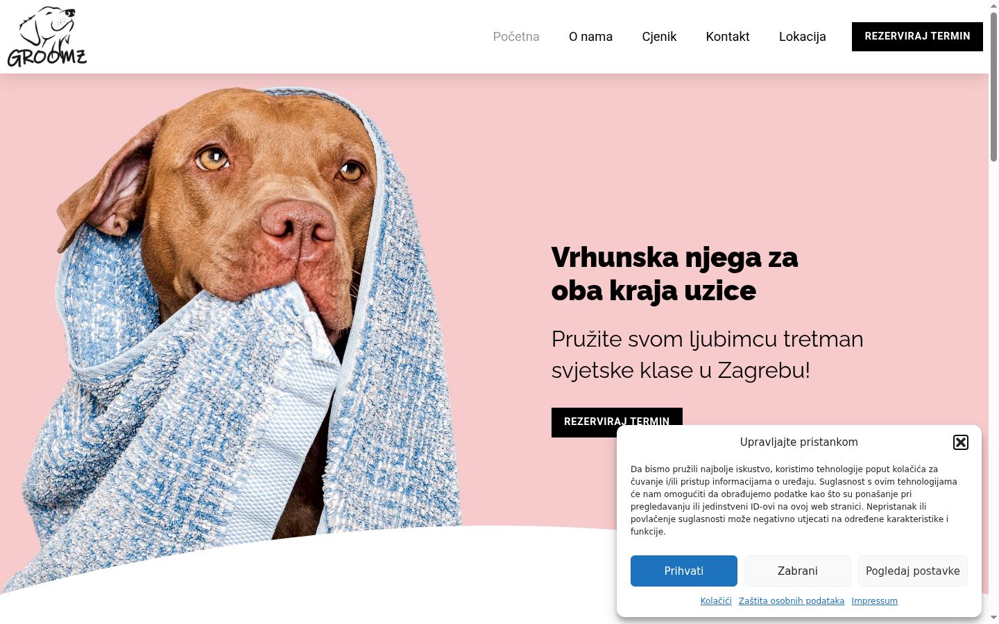 Snímek obrazovky baneru souhlasu zobrazeného před jakoukoli interakcí