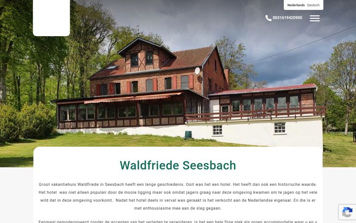 Screenshot of groot-vakantiehuis.com