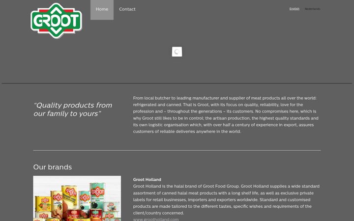 Screenshot of grootfoodgroup.com