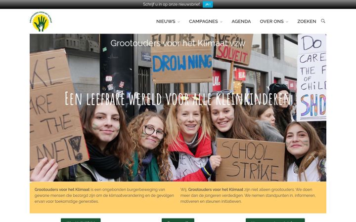 Screenshot of grootoudersvoorhetklimaat.be