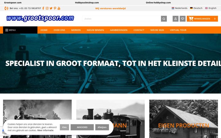 Screenshot of grootspoor.com