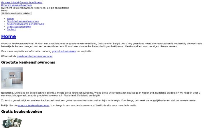 Screenshot of grootstekeukenshowrooms.nl