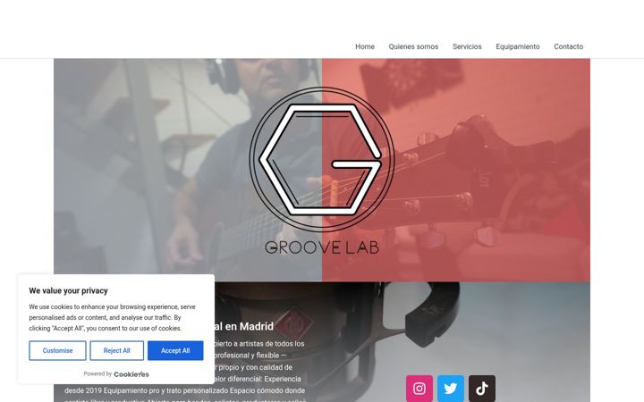 Screenshot of groovelabestudios.com