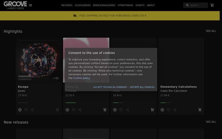 Screenshot of groovelabrecords.com