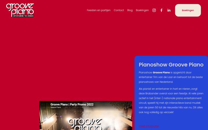Screenshot ta' groovepiano.nl